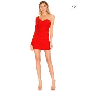 h:ours Anabel Mini Dress in XS Red